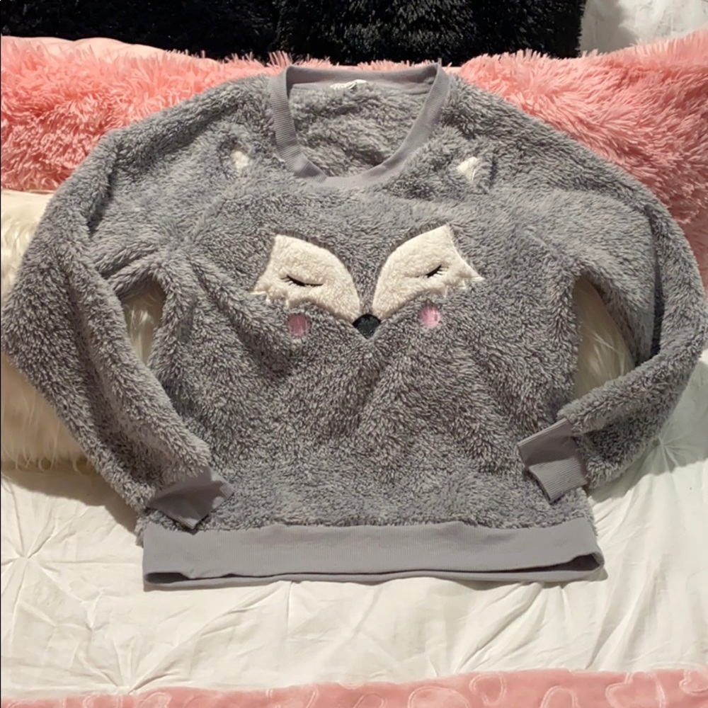 What does the fox say?? Furry sweatshirt!